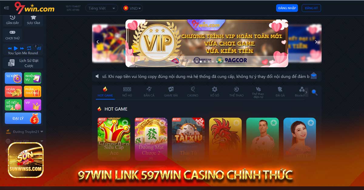 97win Link 597win casino chính thức - Đăng ký 97win.com